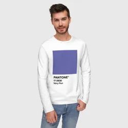 Мужской лонгслив хлопок Цвет Pantone 2022 года - Very Peri - фото 2