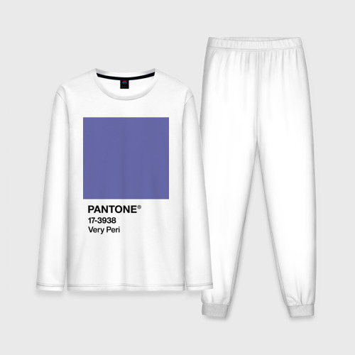 Мужская пижама с лонгсливом хлопок Цвет Pantone 2022 года - Very Peri