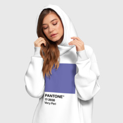 Платье-худи хлопок Цвет Pantone 2022 года - Very Peri - фото 2