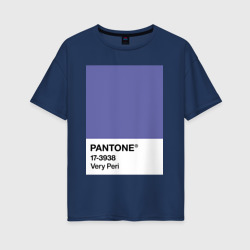 Женская футболка хлопок Oversize Цвет Pantone 2022 года - Very Peri