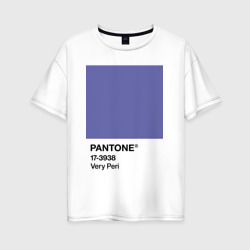 Женская футболка хлопок Oversize Цвет Pantone 2022 года - Very Peri