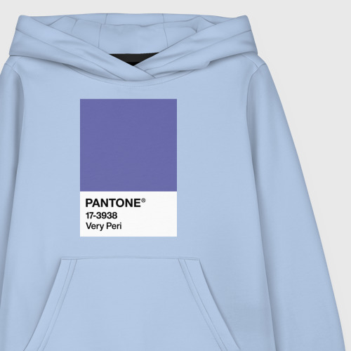 Детская толстовка хлопок Цвет Pantone 2022 года - Very Peri, цвет мягкое небо - фото 3