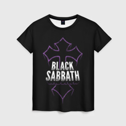 Женская футболка 3D Black Sabbat Cross