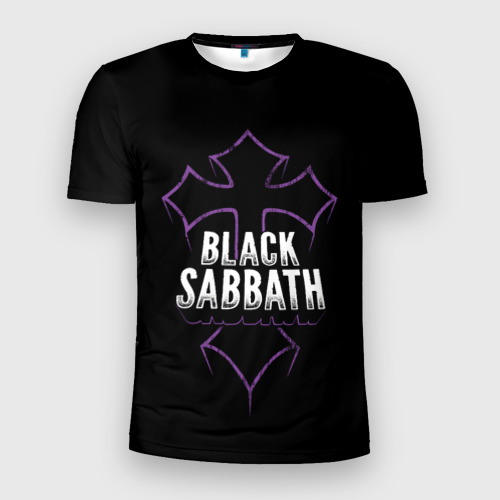 Мужская футболка 3D Slim Black Sabbat Cross, цвет 3D печать