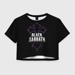 Женская футболка Crop-top 3D Black Sabbat Cross