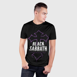 Мужская футболка 3D Slim Black Sabbat Cross - фото 2