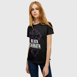 Женская футболка 3D Black Sabbat Cross - фото 2