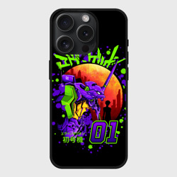 Чехол силиконовый для Apple iPhone 15 Pro матовый Евангелион - Neon Genesis Evangelion
