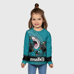 Детский лонгслив 3D San Jose Sharks, Сан Хосе Шаркс - фото 2