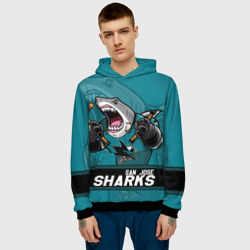 Мужская толстовка 3D San Jose Sharks, Сан Хосе Шаркс - фото 2