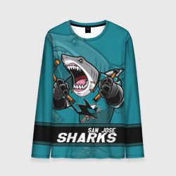 Мужской лонгслив 3D San Jose Sharks, Сан Хосе Шаркс