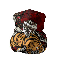 Бандана-труба 3D Тигр со Змеёй 2022