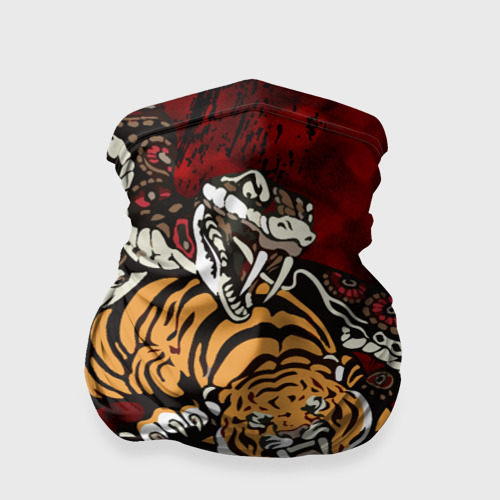 Бандана-труба 3D Тигр со Змеёй 2022, цвет 3D печать