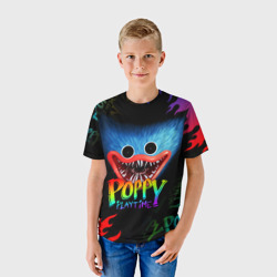 Детская футболка 3D Poppy Playtime Хаги Ваги: я тебя поймал - фото 2