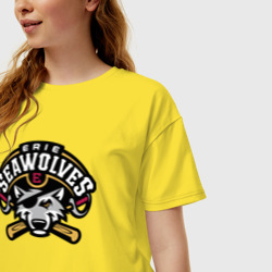 Женская футболка хлопок Oversize Sea Wolves - baseball team - фото 2