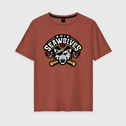 Женская футболка хлопок Oversize Sea Wolves - baseball team