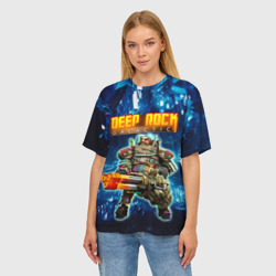 Женская футболка oversize 3D Deep Rock Galactic Gunner - фото 2