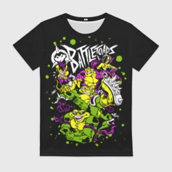 Женская футболка 3D Battletoads - Боевые Жабы