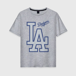 Женская футболка хлопок Oversize Los Angeles Dodgers - baseball team