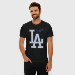 Мужская футболка хлопок Slim Los Angeles Dodgers - baseball team - фото 2