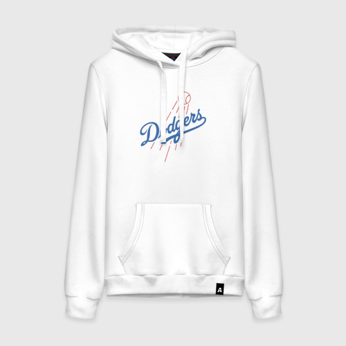 Женская толстовка хлопок Los Angeles Dodgers - baseball - emblem, цвет белый