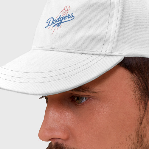 Бейсболка Los Angeles Dodgers - baseball - emblem, цвет белый - фото 2