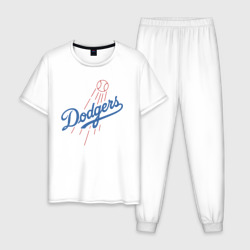 Мужская пижама хлопок Los Angeles Dodgers - baseball - emblem