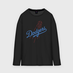 Мужской лонгслив oversize хлопок Los Angeles Dodgers - baseball - emblem