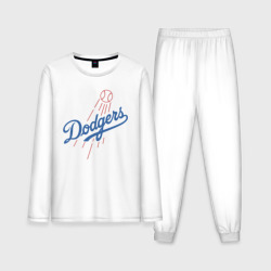 Мужская пижама с лонгсливом хлопок Los Angeles Dodgers - baseball - emblem
