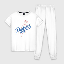 Женская пижама хлопок Los Angeles Dodgers - baseball - emblem