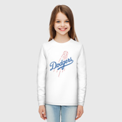 Детский лонгслив хлопок Los Angeles Dodgers - baseball - emblem - фото 2