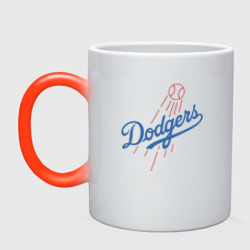 Кружка хамелеон Los Angeles Dodgers - baseball - emblem