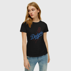 Женская футболка хлопок Los Angeles Dodgers - baseball - emblem - фото 2
