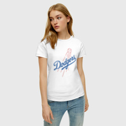 Женская футболка хлопок Los Angeles Dodgers - baseball - emblem - фото 2