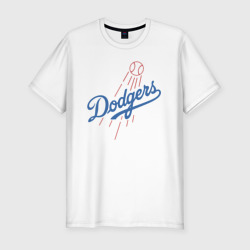 Мужская футболка хлопок Slim Los Angeles Dodgers - baseball - emblem