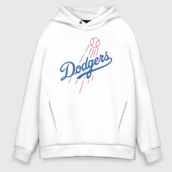 Мужское худи Oversize хлопок Los Angeles Dodgers - baseball - emblem