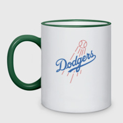 Кружка двухцветная Los Angeles Dodgers - baseball - emblem