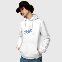 Мужская толстовка хлопок Los Angeles Dodgers - baseball - emblem - фото 2