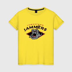Женская футболка хлопок Jamestown jammers - baseball team