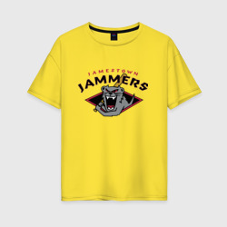 Женская футболка хлопок Oversize Jamestown jammers - baseball team