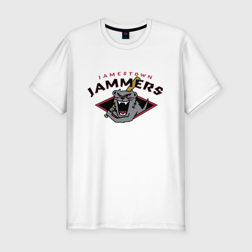 Мужская футболка хлопок Slim Jamestown jammers - baseball team, цвет белый