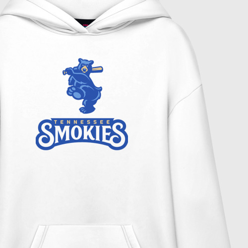 Худи SuperOversize хлопок Tennessee smokies - baseball team, цвет белый - фото 3