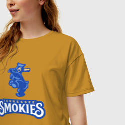 Женская футболка хлопок Oversize Tennessee smokies - baseball team - фото 2