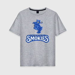 Женская футболка хлопок Oversize Tennessee smokies - baseball team