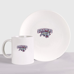 Набор: тарелка + кружка Mahoning valley scrappers - baseball team