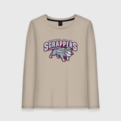 Женский лонгслив хлопок Mahoning valley scrappers - baseball team