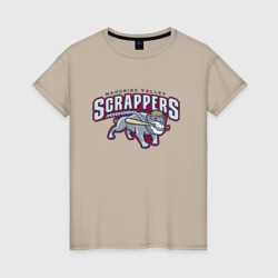 Женская футболка хлопок Mahoning valley scrappers - baseball team