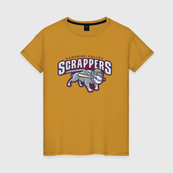 Женская футболка хлопок Mahoning valley scrappers - baseball team