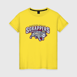 Женская футболка хлопок Mahoning valley scrappers - baseball team