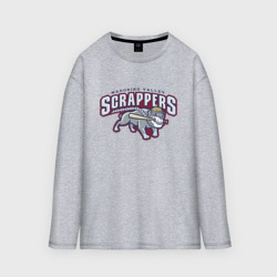 Женский лонгслив oversize хлопок Mahoning valley scrappers - baseball team